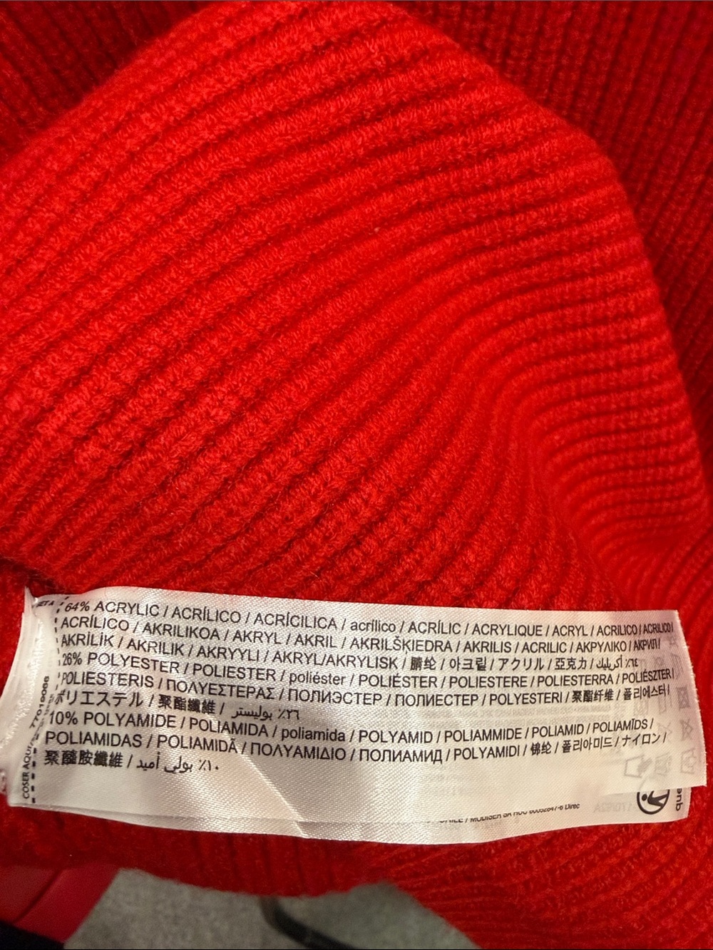 Mango Red Ribbed Mock Neck Sweater - Picture 3 of 7